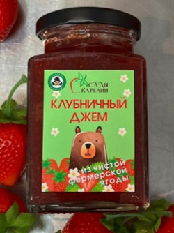 Клубничный джем баночка 290 г